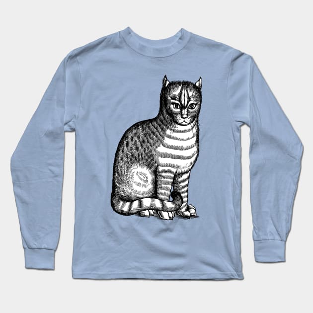 Sixteenth Century Tabby Cat or Brindle Cat Long Sleeve T-Shirt by Pixelchicken